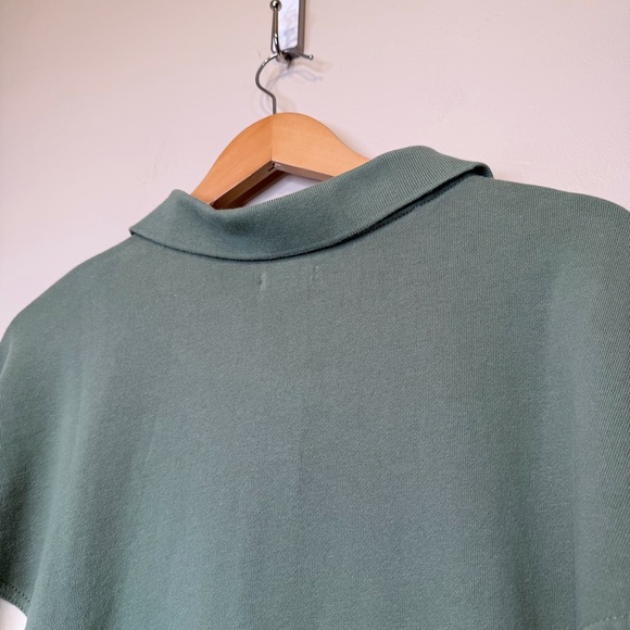Anthropologie Pilcro The Niki Bubble Sweatshirt Colorblock Edition Sage Knit Top - Picture 6 of 11